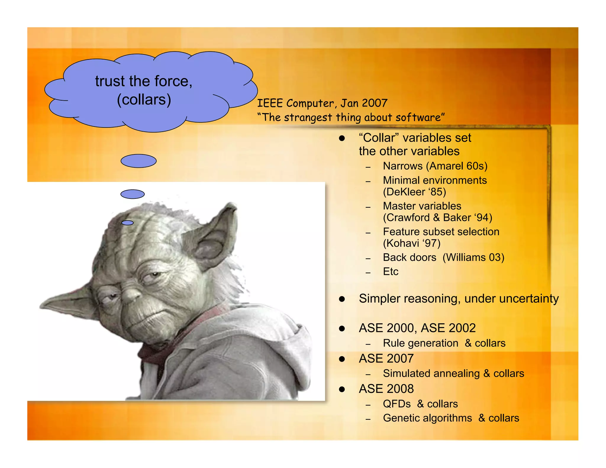 The business case for automated software engineering 