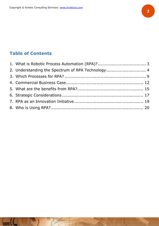The Business Case for Robotic Process Automation (RPA) | PDF