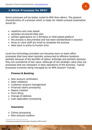 The Business Case for Robotic Process Automation (RPA) | PDF
