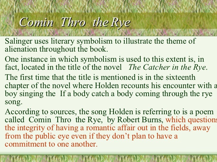 symbols in the catcher in the rye symbols in the catcher in the rye