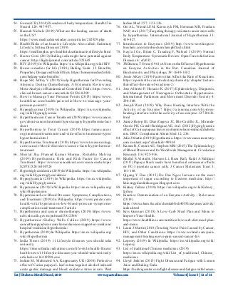 Int J Diabetes Metab Disord, 2019 www.opastonline.com
54.	 Gomez CR (2014) Disorders of body temperature. Handb Clin
Neurol 120: 947-957.
55.	 Hannah Nichols (2019) What are the leading causes of death
in the US?
	https://www.medicalnewstoday.com/articles/282929.php
56.	 Health Risks of an Inactive Lifestyle. Also called: Sedentary
Lifestyle, Sitting Disease (2019)
	https://medlineplus.gov/healthrisksofaninactivelifestyle.html
57.	 Hector Corsi (2012) Baking soda might have potential against
cancer. http://digitaljournal.com/article/323645
58.	 HIV (2019) In Wikipedia. https://en.wikipedia.org/wiki/HIV
59.	 Home remedies for life (2018) Baking Soda: 12 Benefits,
Properties,DosageandSideEffects.https://homeremediesforlife.
com/baking-soda-benefits/
60.	 Hope SR, Jeffrey V (2019) Scalp Hypothermia for Preventing
Alopecia. During Chemotherapy. A Systematic Review and.
Meta-Analysis of Randomized Controlled Trials. https://www.
clinical-breast-cancer.com/article/S1526-8209
61.	 How to Massage Your Pressure Points (2015) https://www.
healthline.com/health/pain-relief/how-to-massage-your-
pressure-points#1
62.	 Hyperglycemia (2019) In Wikipedia. https://en.m.wikipedia.
org/wiki/Hyperglycemia
63.	 Hyperthermia in Cancer Treatment (2019) https://www.cancer.
gov/about-cancer/treatment/types/surgery/hyperthermia-fact-
sheet
64.	Hyperthermia to Treat Cancer (2019) https://amp.cancer.
org/treatment/treatments-and-side-effects/treatment-types/
hyperthermia.html
65.	 Hyperthermia Treatment (2019) https://www.texasoncology.
com/cancer-blood-disorders/cancer-facts/hyperthermia-
treatment
66.	 Sheetal Jha, Pramod Kumar Sharma, Rishabha Malviya
(2019) Hyperthermia: Role and Risk Factor for Cancer
Treatment. https://www.sciencedirect.com/science/article/pii/
S2078152016300724
67.	 Hypertriglyceridemia (2019) In Wikipedia. https://en.wikipedia.
org/wiki/Hypertriglyceridemia
68.	 Hypoglycemia (2019) In Wikipedia. https://en.m.wikipedia.
org/wiki/Hypoglycemia
69.	 Hypotension (2019) In Wikipedia. https://en.m.wikipedia.org/
wiki/Hypotension
70.	 Hypotension/Low Blood Pressure: Symptoms, Complications,
and Treatment (2019) In Wikipedia. https://www.practo.com/
health-wiki/hypotension-low-blood-pressure-symptoms-
complications-and-treatment/3/article
71.	 Hypothermia and cancer chemotherapy (2019) https://www.
ncbi.nlm.nih.gov/m/pubmed/5812564/
72.	 Hypothermia -Shelley Wells Collins (2019) https://www.
cancertherapyadvisor.com/home/decision-support-in-medicine/
hospital-medicine/hypothermia/
73.	 Hypothermia (2019) In Wikipedia. https://en.m.wikipedia.org/
wiki/Hypothermia
74.	 India Times (2019) 11 Lifestyle diseases you should take
seriously.
	 https://timesofindia.indiatimes.com/life-style/health-fitness/
health-news/11-lifestyle-diseases-you-should-take-seriously/
articleshow/16419598.cms
75.	 Indran M, Mahmood AA, Kuppusamy UR (2008) Protective
effect of Carica papaya L leaf extract against alcohol induced
acute gastric damage and blood oxidative stress in rats. West
Indian Med J 57: 323-326.
76.	 Oei AL, Vriend LEM, Krawczyk PM, Horsman MR, Franken
NAP, et al. (2017) Targeting therapy-resistant cancer stem cells
by hyperthermia. International Journal of Hyperthermia 33:
419-427.
77.	 Introduction to Enzymes (2019) http://www.worthington-
biochem.com/introbiochem/tempEffects.html
78.	 Ivayla I Ge, Brian C, Tasaduq F, Waleed J (2019) Normal
Body Temperature: Systematic Review. Open Forum Infectious
Diseases 6: ofz032.
79.	 JR Beaton, T Orme (1961)ANote on the Effects of Hypothermia
on Enzyme Activities in the Rat. Canadian Journal of
Biochemistry and Physiology 39: 1649-1652.
80.	 Jessie A Key (2019) Factors that Affect the Rate of Reactions.
	https://opentextbc.ca/introductorychemistry/chapter/factors-
that-affect-the-rate-of-reactions-2/
81.	 Jose-Alberto P, Horacio K (2017) Epidemiology, Diagnosis,
and Management of Neurogenic Orthostatic Hypotension.
International Parkinson and Movement Disorder Society 4:
298-308.
82.	 Joseph West (2019) Why Does Heating Interfere With the
Activity of an Enzyme? https://sciencing.com/why-does-
heating-interfere-with-the-activity-of-an-enzyme-12730636.
html
83.	 Juárez-Rojop IE, Díaz-Zagoya JC, Ble-Castillo JL, Miranda-
Osorio PH, Castell-RodríguezAE, et al. (2012) Hypoglycemic
effect of Carica papaya leaves in streptozotocin-induced diabetic
rats. BMC Complement Altern Med 12: 236.
84.	 Julie J Martin (2019) Hypothermia. https://www.cancercarewny.
com/content.aspx?chunkiid=99914
85.	 Kazem R, ConnorAE, Stephen MM (2015) The Epidemiology
of Blood Pressure and Its Worldwide Management. Circulation
Research 116: 925-936.
86.	 Khalid S Alotaibi, Haiwen Li, Reza Rafi, Rafat A Siddiqui
(2017) Papaya black seeds have beneficial anticancer effects
on PC-3 prostate cancer cells. J Cancer Metastasis Treat 3:
161-168.
87.	 Qigong Y Dao (2015) Do Duc Ngoc lectures on the most
important of sugar according to Eastern medicine. http://
khicongydaododucngoc.blogspot.com
88.	 Kidney failure (2019) https://en.wikipedia.org/wiki/Kidney_
failure
89.	 Kinetics: Determination of an Enzymes Activity – Relevance
(2019)
	https://www.chem.fsu.edu/chemlab/bch4053l/enzymes/activity/
index.html
90.	 Kris Gunnars (2018) A Low-Carb Meal Plan and Menu to
Improve Your Health.
	https://www.healthline.com/nutrition/low-carb-diet-meal-plan-
and-menu
91.	 Laura J Martin (2018) Treating Nerve Pain Caused by Cancer,
HIV, and Other Conditions. https://www.webmd.com/pain-
management/treating-nerve-pain-caused-cancer-hiv
92.	 Leprosy (2019) In Wikipedia. https://en.wikipedia.org/wiki/
Leprosy
93.	 List of traditional Chinese medicines (2019)
	 https://en.m.wikipedia.org/wiki/List_of_traditional_Chinese_
medicines
94.	 Lloyd Jenkins (2015) Fight Disease and Fatigue with Lemon
Juice and Baking Soda.
	 https://budwigcenter.com/fight-disease-and-fatigue-with-lemon-
Volume 4 | Issue 5 | 12 of 14
 