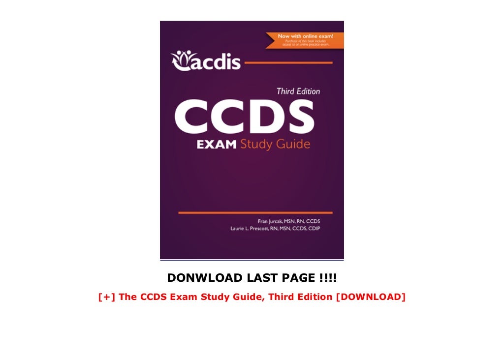 The CCDS Exam Study Guide, Third Edition [DOWNLOAD]