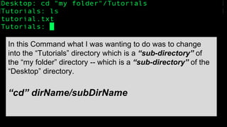 cd - The Change Directory Command | PPT