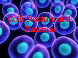 Cells Stucture and
Function
 