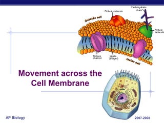 AP Biology 2007-2008
Movement across the
Cell Membrane
 