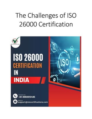 The Challenges of ISO
26000 Certification
 
