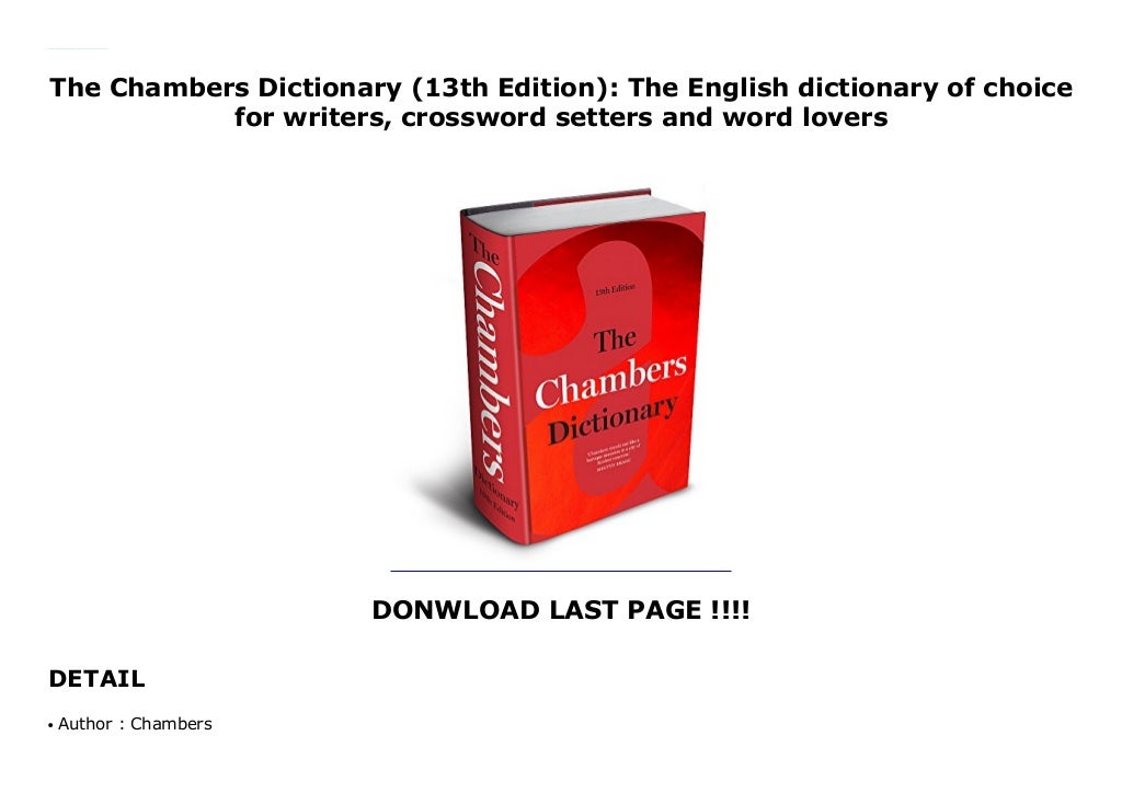 chambers dictionary 2003 chambers dictionary 2003