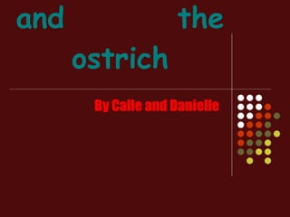 The cheetah and  the ostrich By Calle and Danielle 
