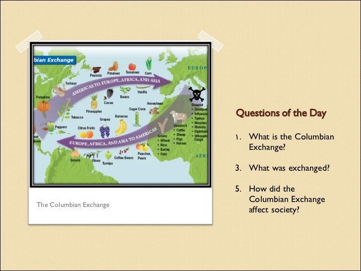 Positive effects of the columbian exchange