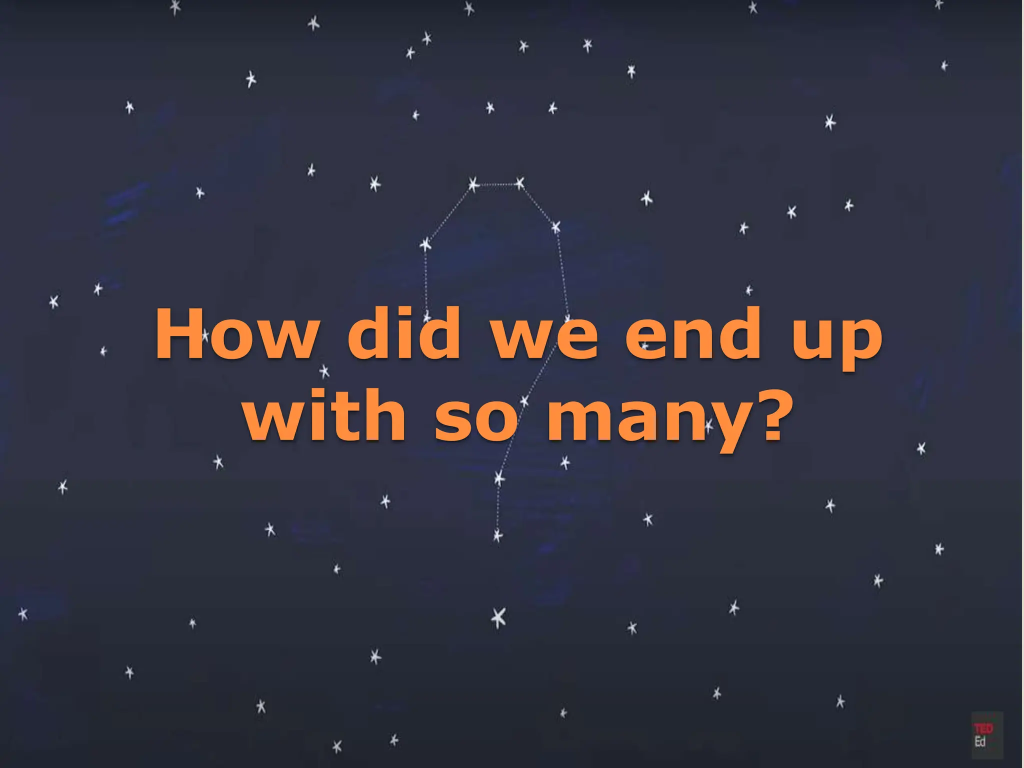 How did we end up
with so many?
 