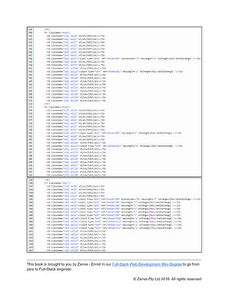 This book is brought to you by Zenva - Enroll in our Full-Stack Web Development Mini-Degree to go from
zero to Full-Stack engineer.
© Zenva Pty Ltd 2018. All rights reserved
 