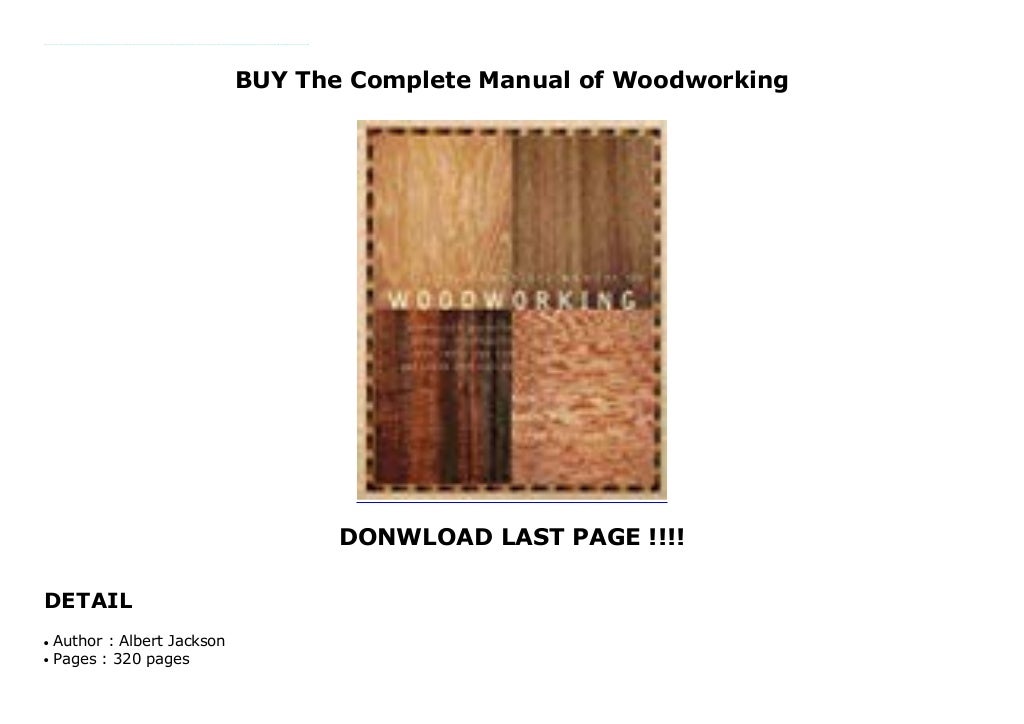 BUY The Complete Manual of Woodworking