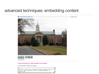 advanced techniques: embedding content 