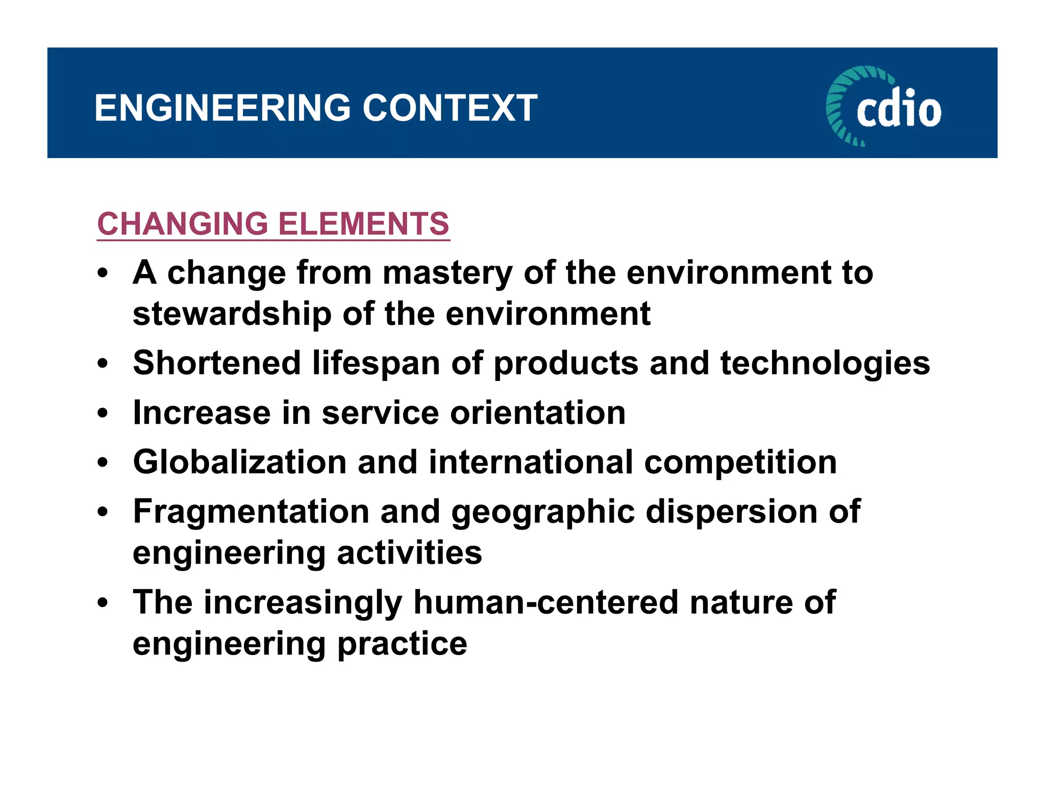The Context of Engineering Education