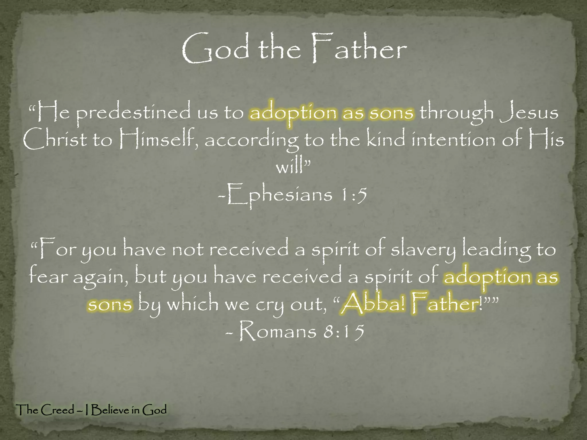 The Creed - I Believe In God | PDF