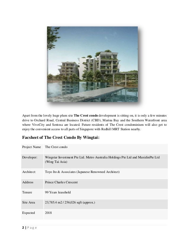 The crest condo an exquisite residential development!