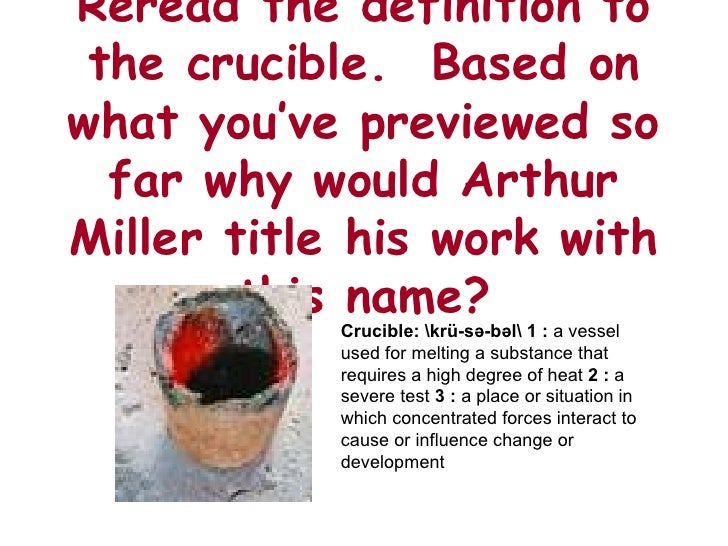 The Crucible and Puritan Informational Show
