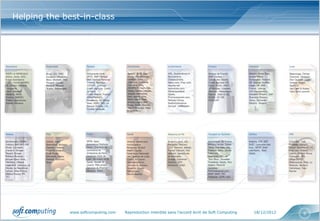 Helping the best-in-class




              www.softcomputing.com   Reproduction interdite sans l’accord écrit de Soft Computing   18/12/2012   6
 