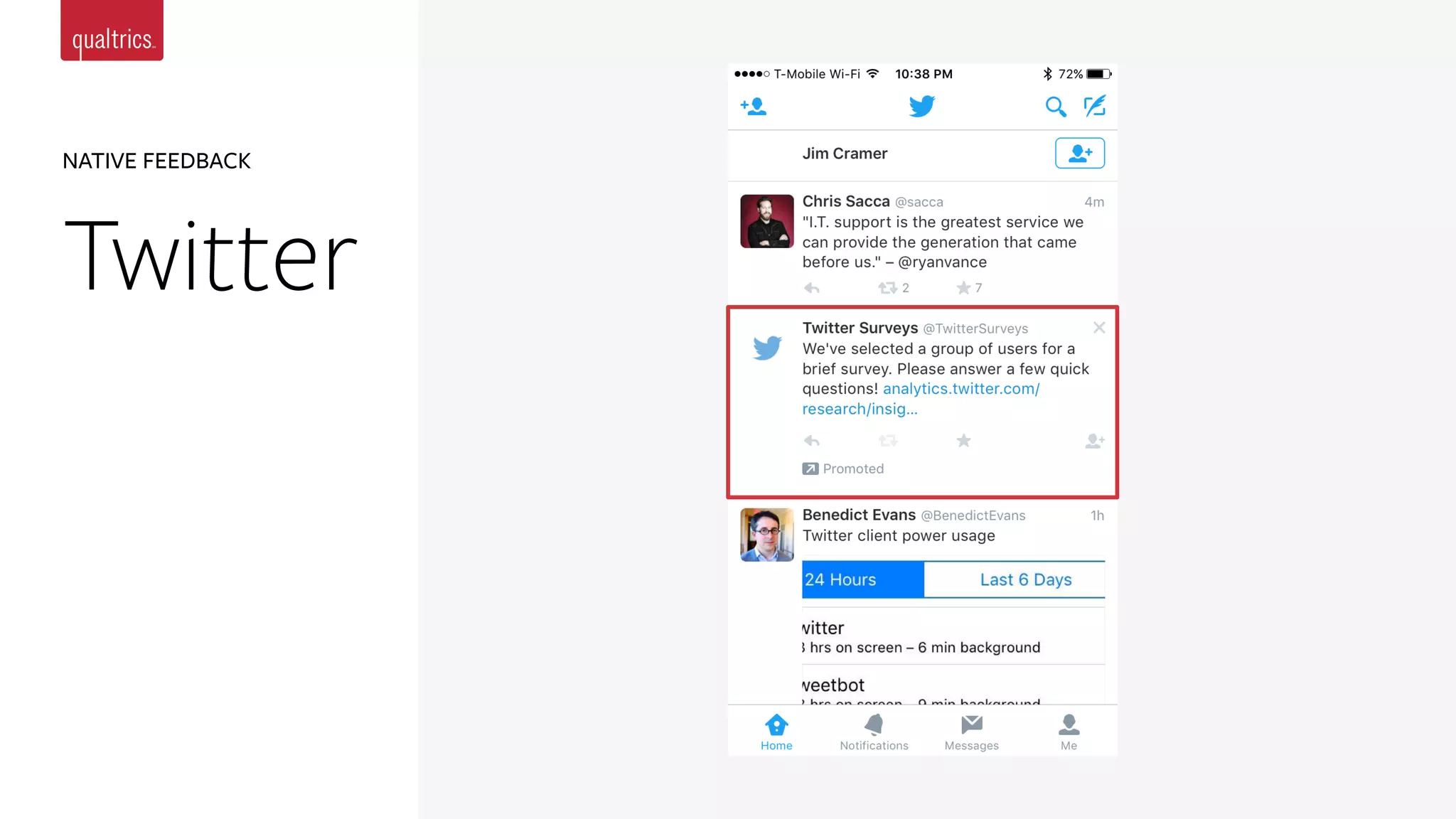 NATIVE FEEDBACK
Twitter
 