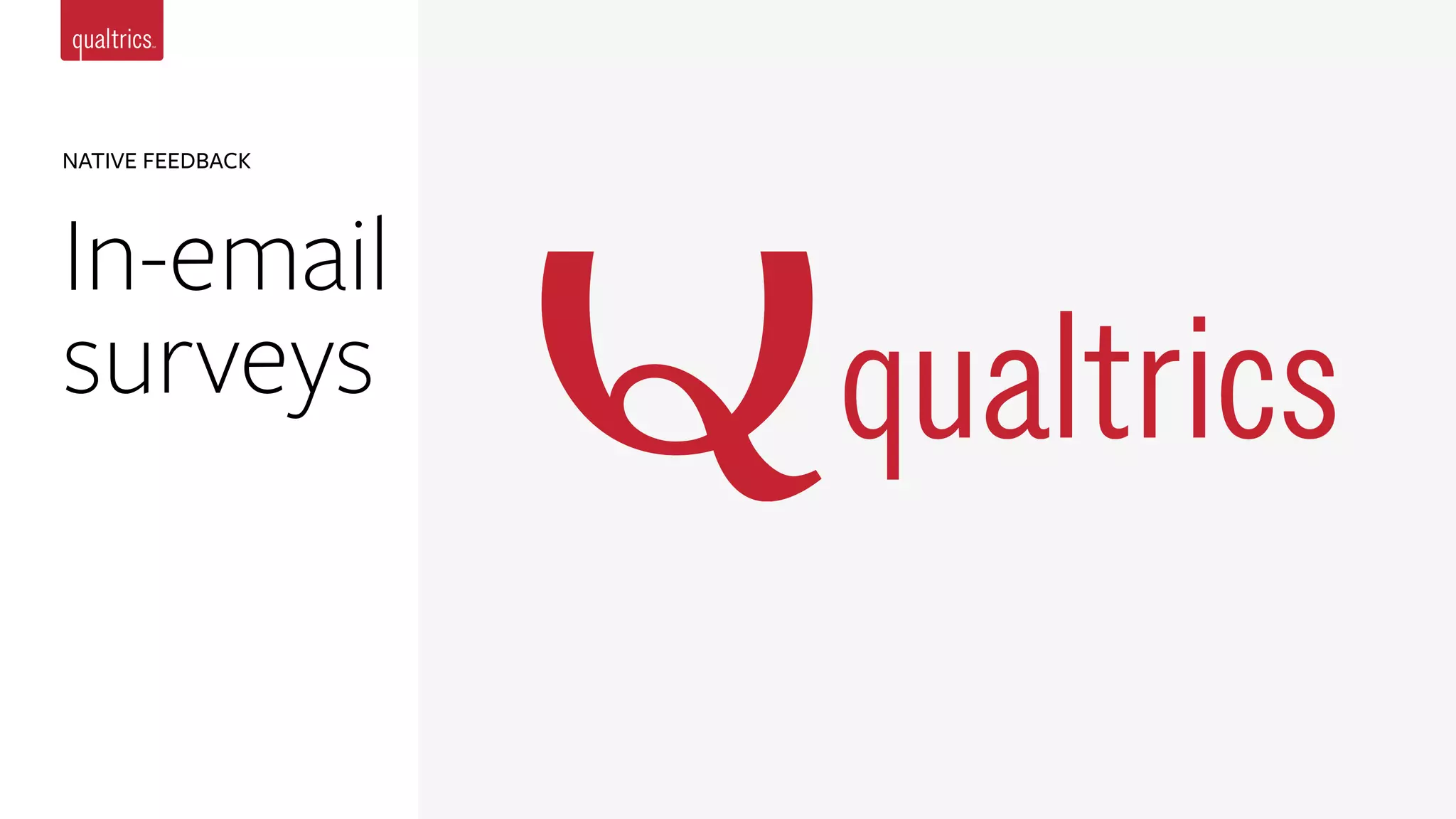 NATIVE FEEDBACK
In-email
surveys
 