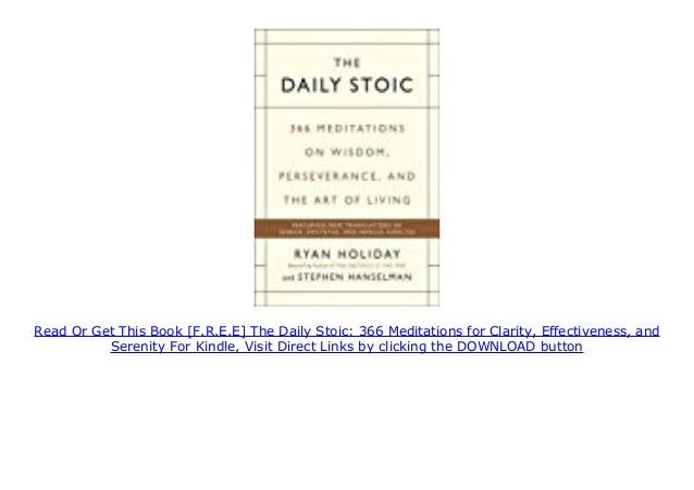 366 Meditations on Wisdom Perseverance, The Daily Stoic PDF E-Book digitale