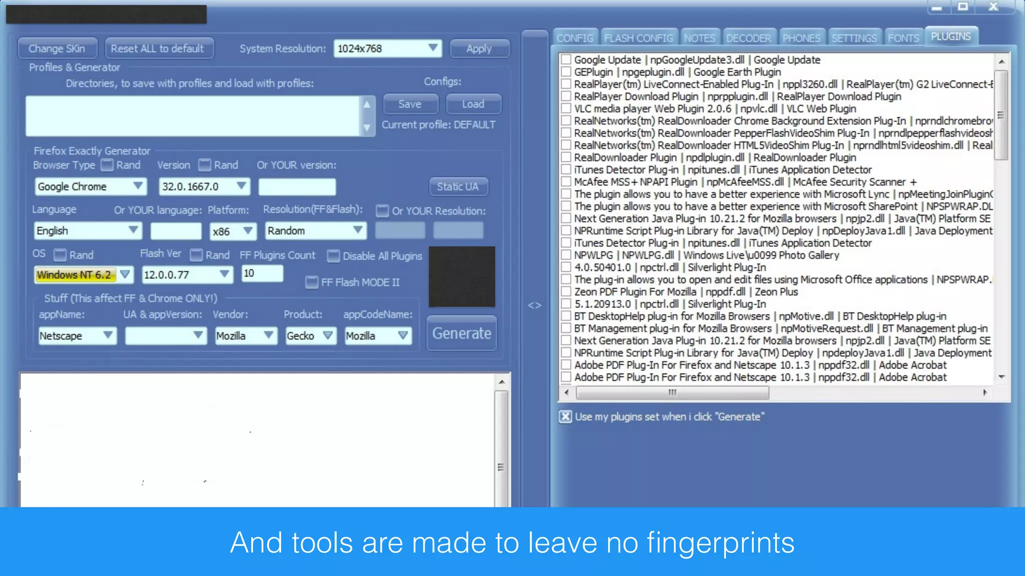 And tools are made to leave no ﬁngerprints
 