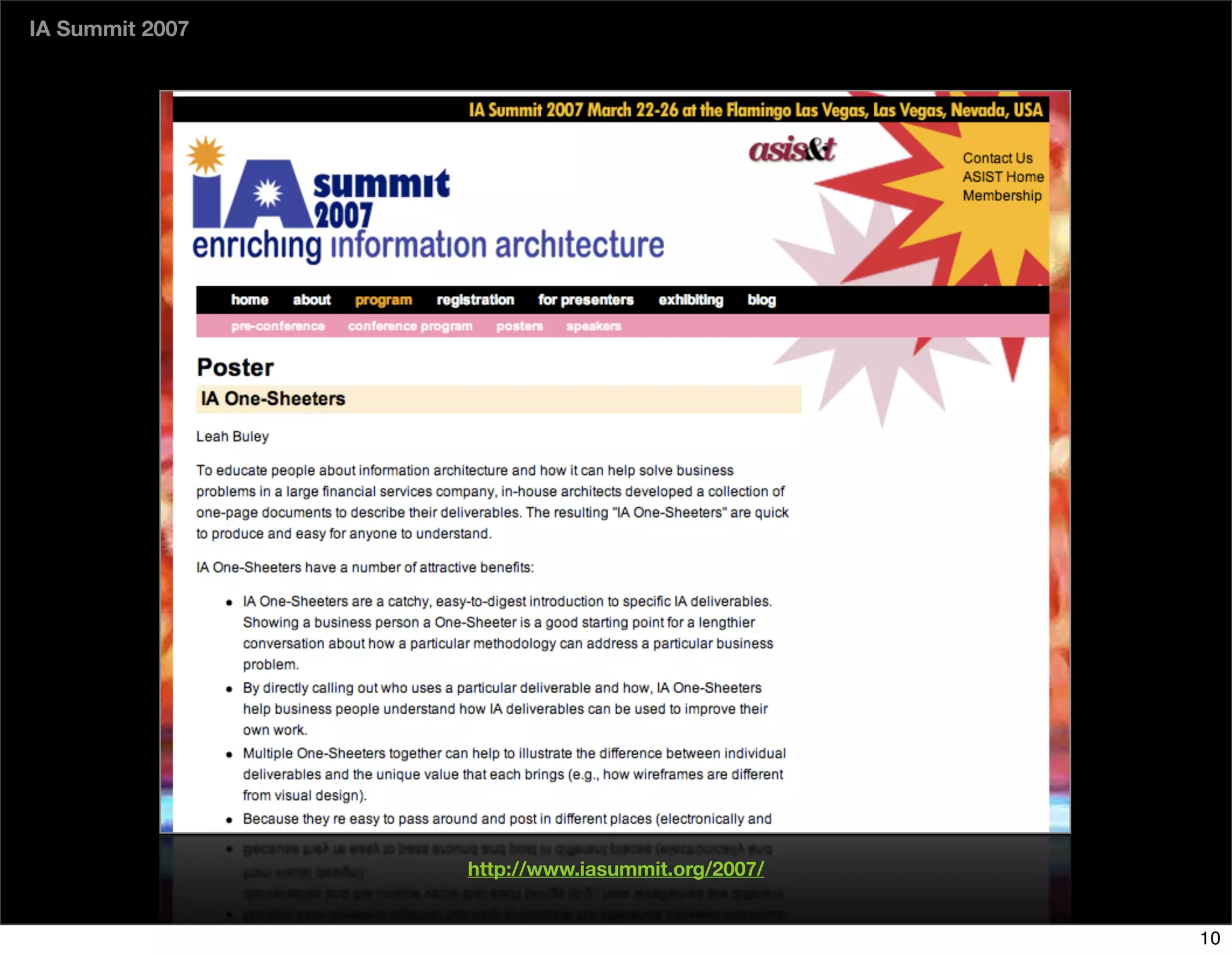 The Days of Web Standards "IA" 20070715