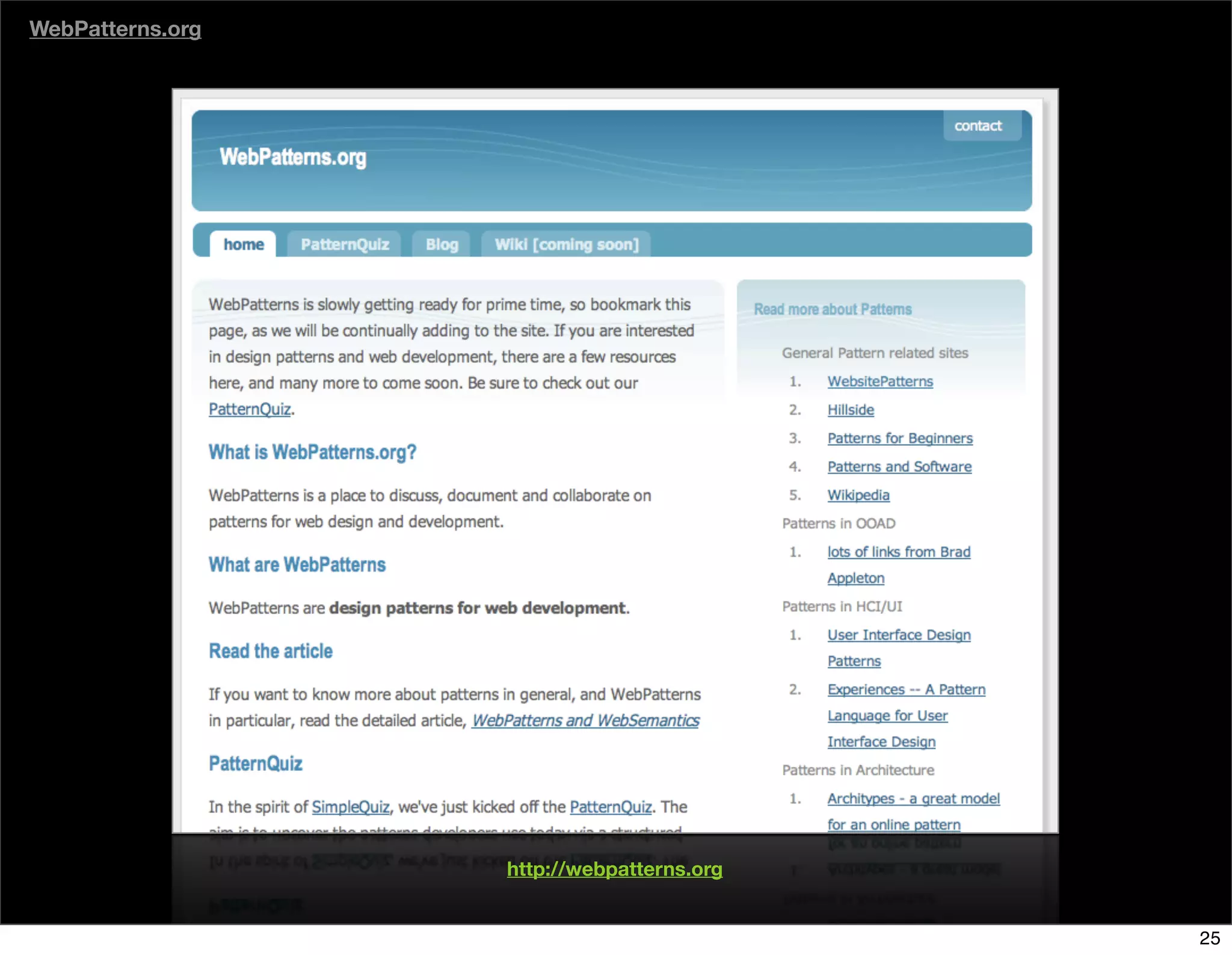 The Days of Web Standards "IA" 20070715