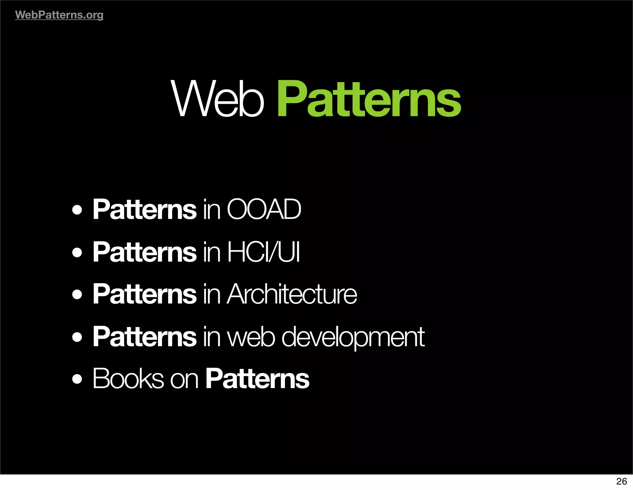 The Days of Web Standards "IA" 20070715