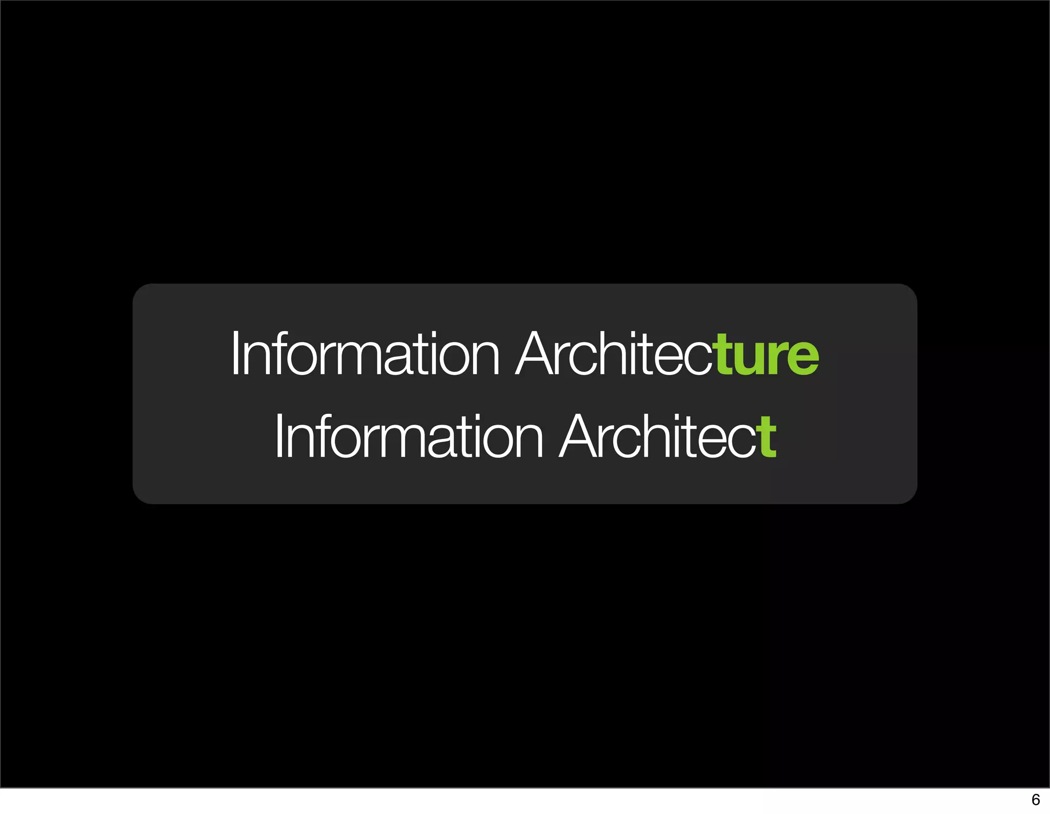 The Days of Web Standards "IA" 20070715