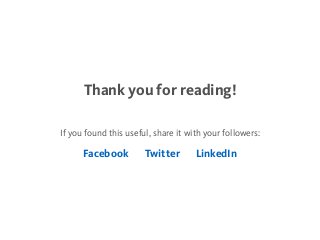 Thank you for reading!
Facebook Twitter LinkedIn
If you found this useful, share it with your followers:
 