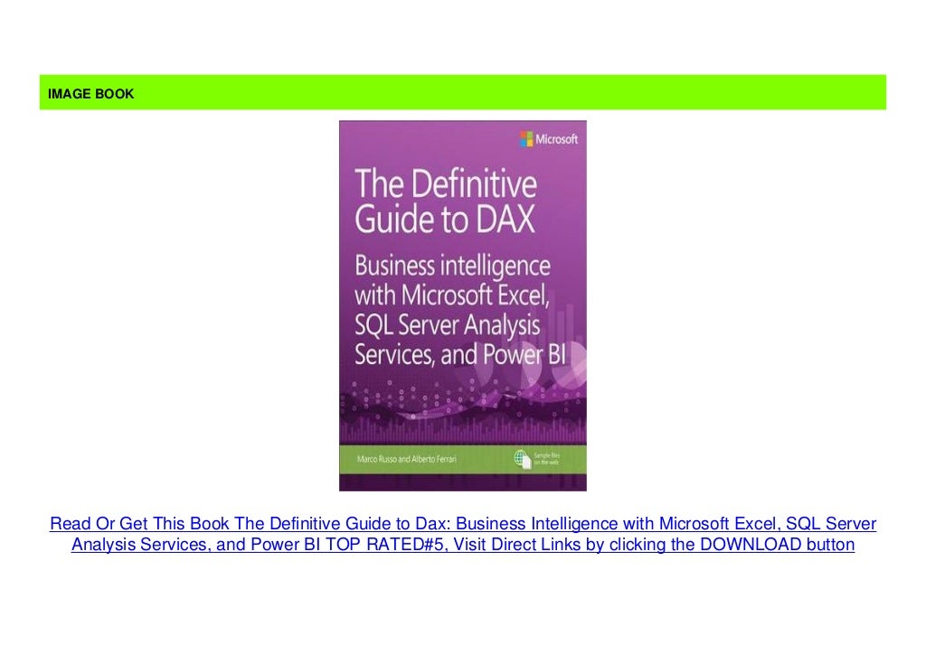 The Definitive Guide To Dax 2nd Edition Pdf - The Definitive Guide to Dax: Business Intelligence with Microsoft Excel