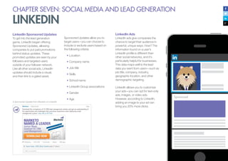 CHAPTER SEVEN: SOCIAL MEDIA AND LEAD GENERATION

GOOGLE+

Google+ is quickly becoming an essential part of any business’s ...