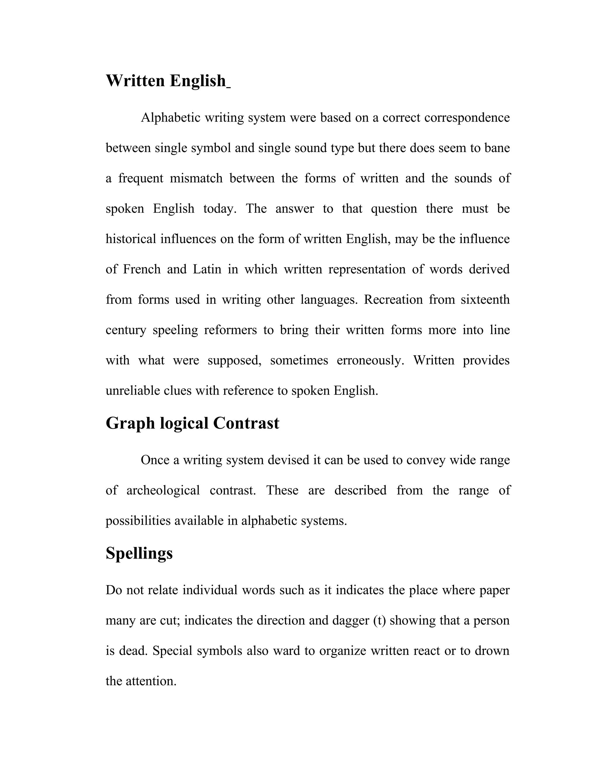 The Development Of Writing