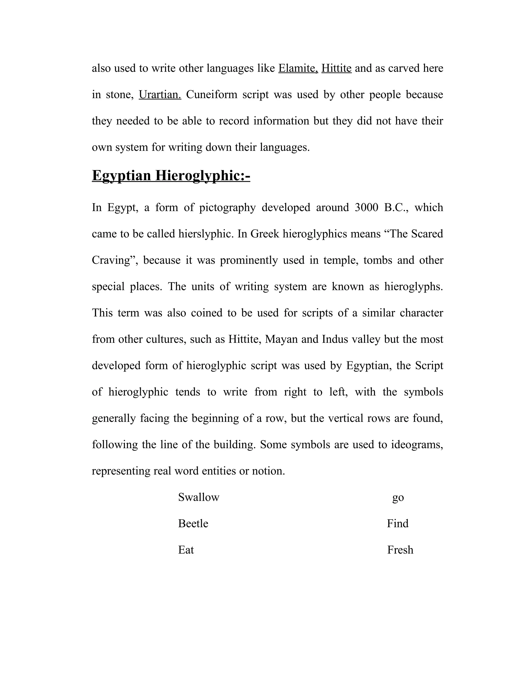 The Development Of Writing