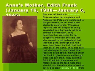 The Diary Of Anne Frank Power Point | PPT