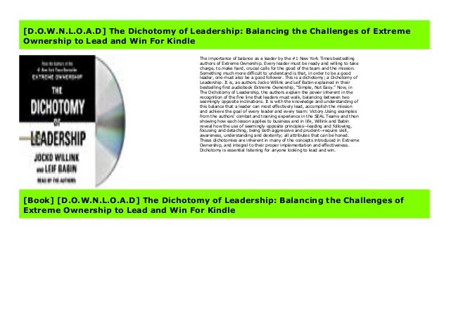 The dichotomy of leadership quotes The dichotomy of leadership quotes