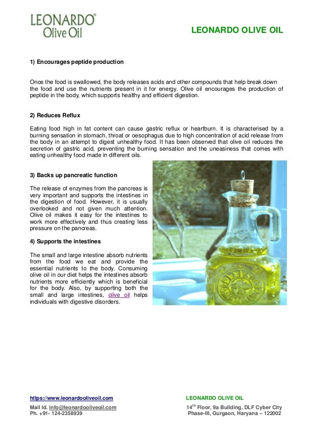 The Digestive Benefits of Olive Oil