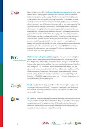 2
Based in Washington, D.C., the Grocery Manufacturers Association is the voice
of more than 300 leading food, beverage an...