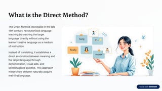 The Direct Method in English Language Teaching: Merits, Demerits ...
