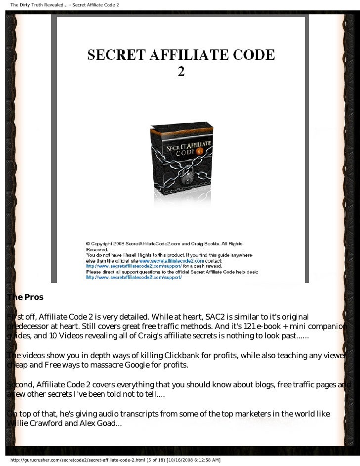 Affiliate code