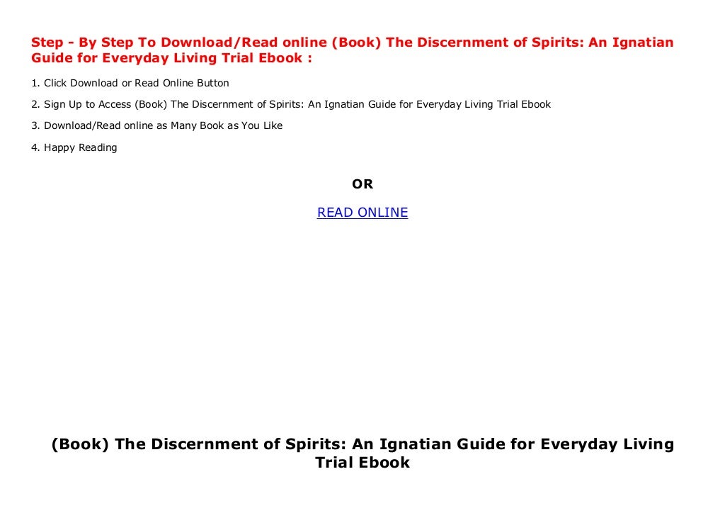 Book The Discernment Of Spirits An Ignatian Guide For Everyday Book The Discernment Of Spirits An Ignatian Guide For Everyday