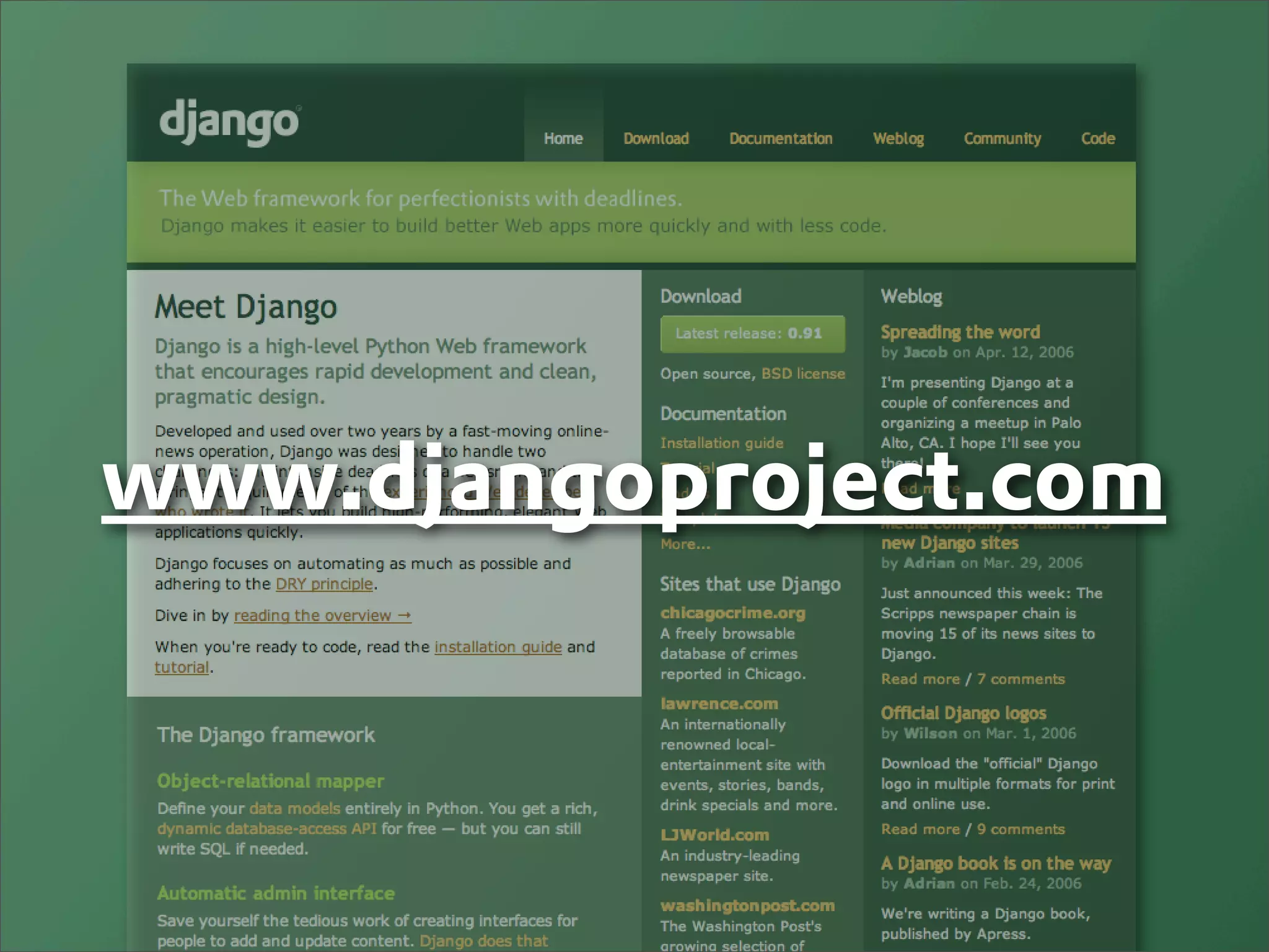 www.djangoproject.com
 