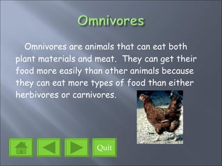The Eating Habits Of Animals Ppt Project