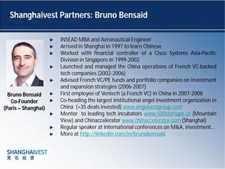 Bruno Bensaid
Co-Founder
(Paris – Shanghai)
INSEAD MBA and Aeronautical Engineer
Arrived in Shanghai in 1997 to learn Chin...