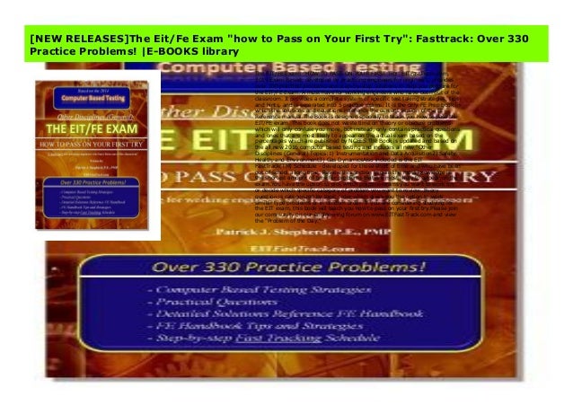 New Releases The Eit Fe Exam How To Pass On Your First Try Fasttrac