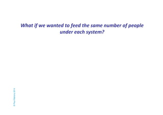 What if we wanted to feed the same number of people 
under each system? 
© Paul Mahony 2014 
 