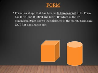 Shape Form Definition The elements-of-art | PPTX