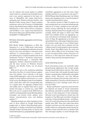 Emerging Web 2.0 Social Software