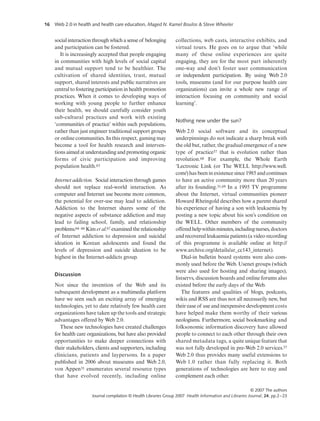 Emerging Web 2.0 Social Software